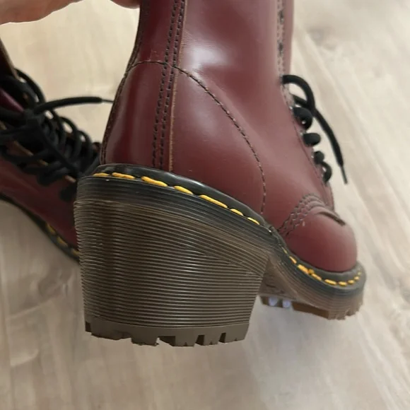 Dr. Martens Clemency Lace-Up Boots in Burgundy Cherry Red SZ 6 (US) SZ 4 (UK) - Picture 5 of 5